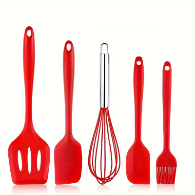 NowExp Silicone Spatula for Cooking Baking & Mixing | BPA Free | Utensils Spoon Set | Non-Stick Spatula(Pack of 5)