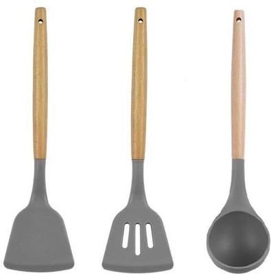 STARKENDY Multi Wooden Wooden Spatula(Pack of 3)