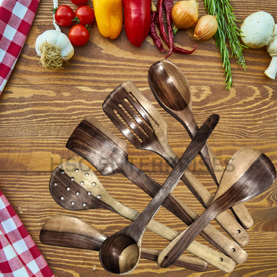 HSC Enterprises AA-01 Wooden Spatula(Pack of 7)