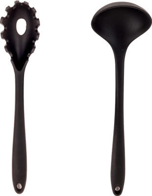 Frenchware Ladle & Server, Premium Silicone Kitchen Utensil Set, Black Non-Stick Spatula (Pack Of 2) For Rs. 99 @ 75 % Frenchware Ladle & Server, Premium Silicone Kitchen Utensil Set, Black Non-Stick Spatula (Pack Of 2) For Rs. 99 @ 75 %