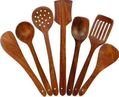OGGN OGG-NAY-SS7 Wooden Spatula(Pack of 7)