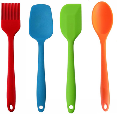 shruthi EZ911- Silicone 4 Sets Mixing Spatula(Pack of 4)