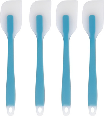 Sugalsu Silicone Non-Stick Spatulas with Stainless Steel Core Heat Resistant (Blue) Mixing Spatula(Pack of 4)