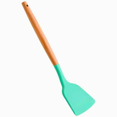 NedX Silicone Cooking Spatula with Wooden Handle Non-Stick Spatula(Pack of 1)