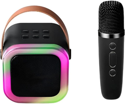 Sotho Portable Bluetooth Karaoke System with Mic & LED Lights for Any Event Speaker Mount