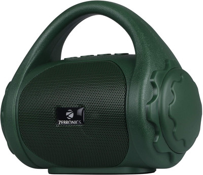 ZEBRONICS PSPK9 (County) with Built-in FM Radio ,Aux input 3 W Bluetooth Speaker(Green, Mono Channel)