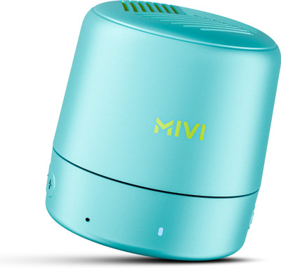 Mivi Play 12HRS Playback, Bass Boosted,TWS Feature, IPX4 5 W Portable Bluetooth Speaker(Turquoise, Mono Channel)