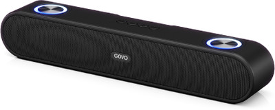 GOVO GOSURROUND 200 | 2000 mAh Battery 16 W Bluetooth Speaker(Platinum Black, 2.0 Channel)