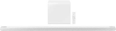 Samsung HW-S801B/XL Ultra Slim Wireless Dolby Digital Plus, Active Voice Amplifier 330 W Bluetooth Soundbar(White, 3.1.2 Channel)