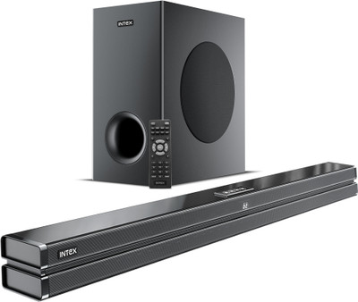 Intex Surround with Wireless Subwoofer, Remote Control 240 W Bluetooth Soundbar(Black, 2.1 Channel)