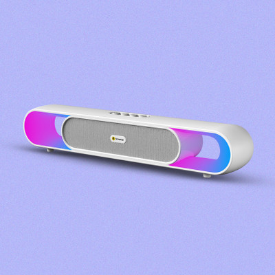 SnapUp Boom X Pro Upto 8 HR Music TYPE C BOOM Sound Multi-Compatibility RGB TWS Feature 16 W Bluetooth Soundbar(White, Stereo Channel)
