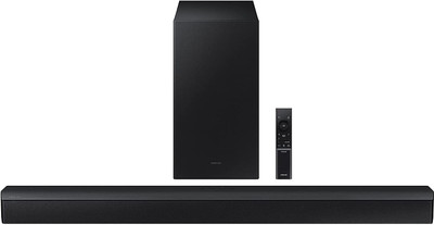 SAMSUNG HW-C45E/XL, Dolby Digital with Wireless Subwoofer, Poweroutput 300 W Bluetooth Soundbar(Black, 2.1 Channel)