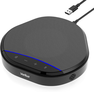 Verilux USB Conference Speakerphone with Noise Reduction and Adjustable Volume 10.7 W Conference Speaker(Black, Mono Channel)