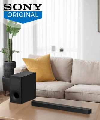 SONY HT-S400 2.1ch Home theatre with Wireless subwoofer, S-Force & Dolby Digital Bluetooth Soundbar(Black, 2.1 Channel)