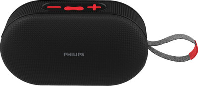 PHILIPS TAS1400BK 12W Speaker, 1200mAh Battery, BT 5.3, RGB Light, 10H Playtime, TF/USB 12 W Bluetooth Speaker(Black, 2.0 Channel)