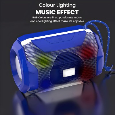 MSNR Wireless Extra Bass Portable Compact Bluetooth Speaker with 10 Hrs Battery Life 5 W Bluetooth Gaming Speaker(Blue, Stereo Channel)