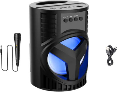 RECTITUDE Karaoke Machine Speaker Ws-03 Thunder High Bass Power Bluetooth 10 W Bluetooth Gaming Speaker(Black, Stereo Channel)