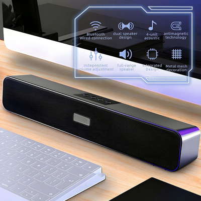 fanishfashion Dual-Speaker Multimedia Radio Bluetooth Audio Support TF Card/U Disk 01 16 W-38 16 W Bluetooth Gaming Speaker(Black, 5.1 Channel)