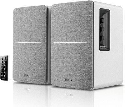 Edifier R1280DB Bluetooth Wireless 2.0 Book Shelf Speakers 42 Watts 42 W Bluetooth Home Audio Speaker(Silver, 5 Way Speaker Channel)