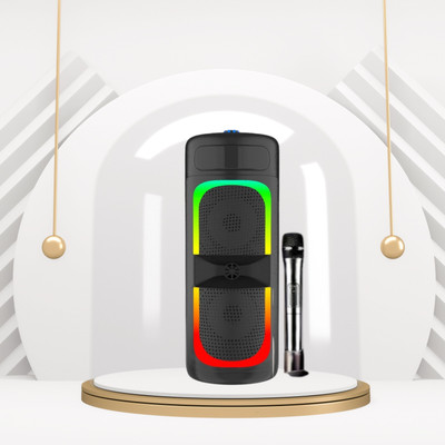 SACRO Bluetooth Party Speaker With Karaoke Mic and RGB Lights,High Quality Woofer F367 40 W Bluetooth Home Audio Speaker(Black, 4.1 Channel)