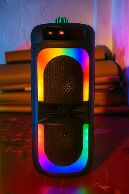 Neemax Majma Bluetooth FM AUX RGB Light karaoke mic tower Speaker 40 W Speaker 30 W Bluetooth Home Audio Speaker(Black, 5 Way Speaker Channel)