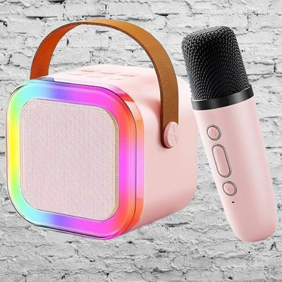 Athiva Mini Karaoke Speaker| 6 Sound Effects Pairing Long Battery Life Pack Of 1 5.6 W Bluetooth Home Audio Speaker(Multicolor, 5.1 Channel)