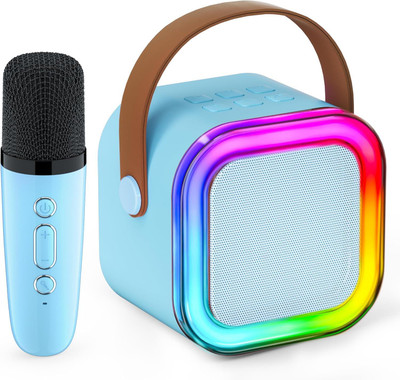 RHONNIUM Mini Portable Karaoke Bluetooth Speaker-White-xi 10 W Bluetooth Home Audio Speaker(Blue, Stereo Channel)