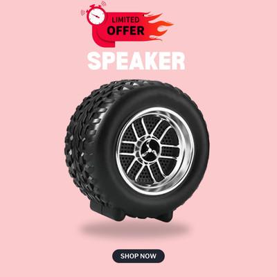 Clairbell DJ BOX Tyre Bluetooth Speaker Powerful Sound,Indoor &Outdoor with RGB LightXO30 12 W Bluetooth Party Speaker(Multicolor, 5.1 Channel)