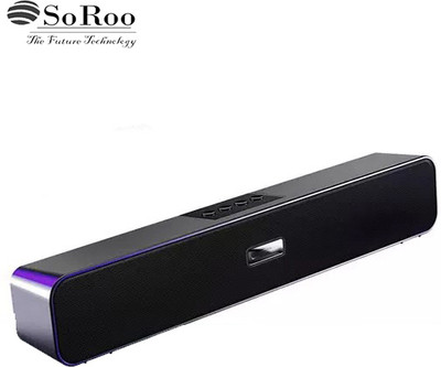Soroo Future Dolby Atmos Soundbar (4K Hdr, Surround Sound, Bluetooth, Geïntegreerde Subwo 10 W Bluetooth Home Audio Speaker(Black, 2.0 Channel)