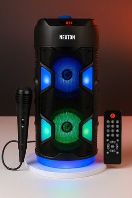 NEUTON ZESTWOOFR with Wired Mic and Remote 40 W Bluetooth with RGB LIGHT 40 W Bluetooth Home Audio Speaker(Black, Mono Channel)