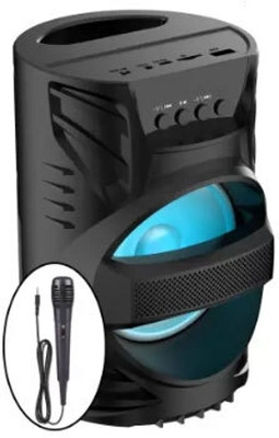 RECTITUDE Buy Best Quality Speaker with Mic Led Light subwoofer Sound System Home Theatre 10 W Bluetooth Home Audio Speaker(Black, Stereo Channel)