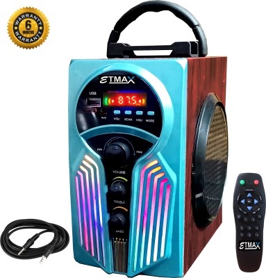 etmax Nano Shark BLUE 35 W Bluetooth Home Audio Speaker(Blue, Stereo Channel)