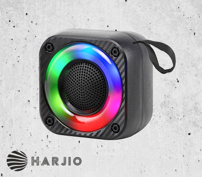 Harjio Wireless Mini Bluetooth 5w Speaker with RGB Light Color Change Mode USB/TF/Card 5 W Bluetooth Home Audio Speaker(Black, Stereo Channel)