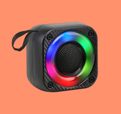 Harjio Wireless Mini Bluetooth Speaker with Powerful Bass & RGB Light Party Speaker 5 W Bluetooth Home Audio Speaker(Black, Stereo Channel)