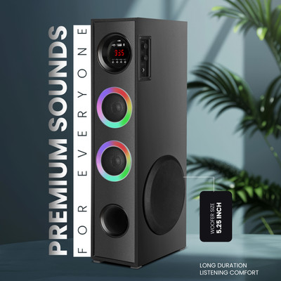 D1Y3 Multimedia Dj Box Music System Home theatre 120 W Bluetooth Home Audio Speaker(Black, Stereo Channel)