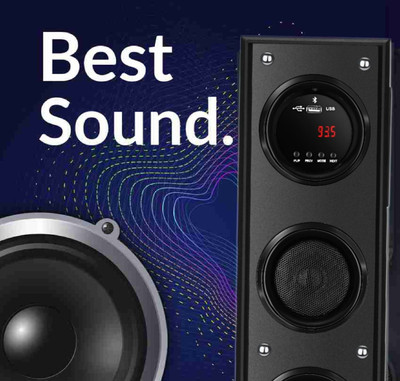 liluns WE-56 Powerpact bass & stereo audio 100 W Bluetooth Home Audio Speaker(Black, 3 Channel)