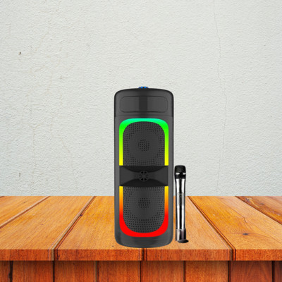 GUGGU Bluetooth Party Speaker With Karaoke Mic and RGB Lights,High Quality Woofer I83 40 W Bluetooth Home Audio Speaker(Black, 4.1 Channel)