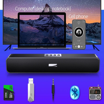 Soroo Future Bluetooth Speaker Bass Music System for Home Theatre Living Room & Travelling 01 10 W Bluetooth Home Audio Speaker(Black,Wall Computer TV Desktop Speakers, 5.1 Channel)