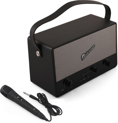 Melowave Wireless Portable Bluetooth Speaker with Mike 30hr Playtime 360° Sound FM Radio 30 W Bluetooth Home Audio Speaker(Grey, 2.1 Channel)
