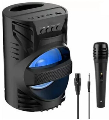 RECTITUDE WS-04 Speaker with Mic & Led Light subwoofer Sound System Bluetooth Home Theatre 10 W Bluetooth Home Audio Speaker(Black, Stereo Channel)