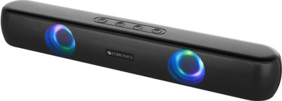 ZEBRONICS Zeb-PSPK 1(Vita 101) Bluetooth V5.0,withRGB Light,USB, SD Card, AUX, FM 10 W Bluetooth Home Audio Speaker (Black, Stereo Channel) For Rs. 899 @ 50 %