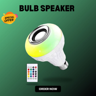 Clairbell DJ BOX LED Music Blub with RGB Light Changing In-build Bluetooth SpeakerTH173 12 W Bluetooth Home Audio Speaker(Multicolor, 5.1 Channel)