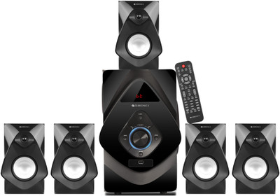 ZEBRONICS Zeb BT8591RUCF, Bluetooth v5.0, HDMI, AC-3 surround sound, Optical IN, USB, AUX 125 W Bluetooth Home Theatre(Black, 2.1 Channel)