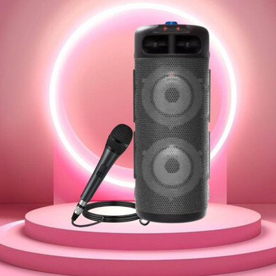 FRONY Bluetooth Party Speaker Support BT/USB/SD Card With 3mtr Long Wire For Mic D232 40 W Bluetooth Home Theatre(Black, 4.1 Channel)