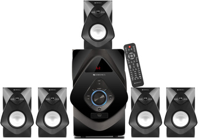 ZEBRONICS BT8591RUCF, Optical IN, USB, AUX, BT v5.0 , HDMI (ARC), AC-3 125 W Bluetooth Home Theatre(Black, 5.1 Channel)