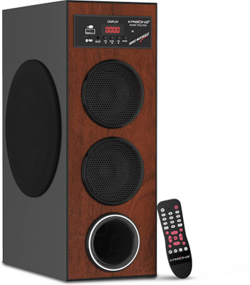 KRISONS Thunder, Tower Speaker System | Bluetooth Supporting Home Theatre | USB, AUX, LCD Display, Built-in FM. 80 W Bluetooth Home Theatre(Black & BROWN, 2.1 Channel)