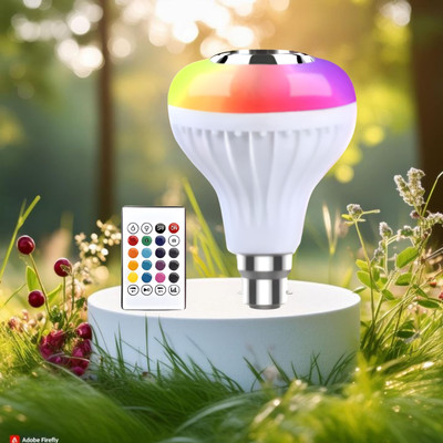 Clairbell Bluetooth Music Bulb Speaker With Remote Control Change Disco light for HomeQ325 Smart Bulb