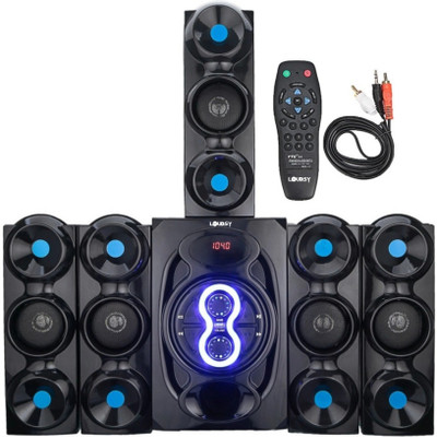 LOUDSY Best Home Theatre 5.1 Channel Speaker Party Speaker With Loud Bass 200 W Bluetooth Home Theatre(Black, 5.1 Channel)
