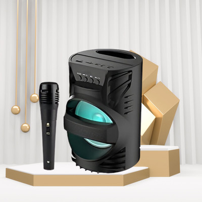 GUGGU LZ Bluetooth Speaker, Upto 6H Playtime & FM Radio Powerful Sound Speakers D452 5 W Bluetooth Home Audio Speaker(Black, 4.1 Channel)