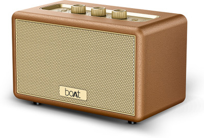 boAt Stone Opus(2025 Launch),12 Hrs Battery, Multilink, TWS Feature, Premium Design 80 W Bluetooth Speaker(Caramel Brown, Mono Channel)